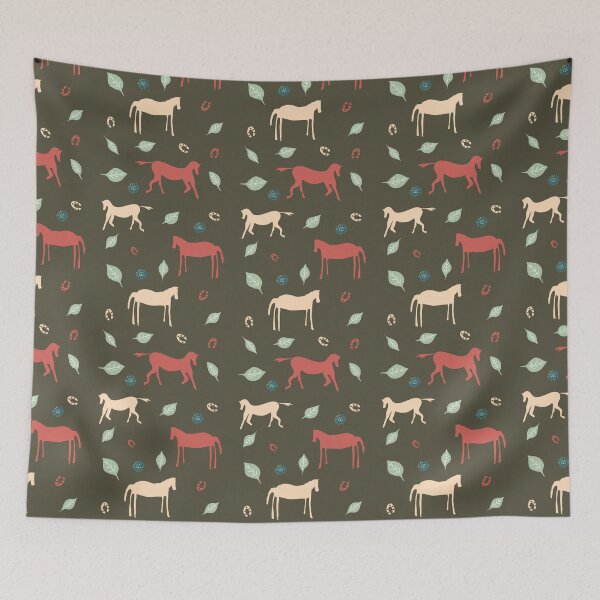Item preview, Horses and leaves designed and sold by Emi Yañez.