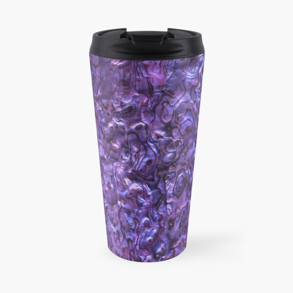 Abalone Shell | Paua Shell | Seashell Patterns | Sea Shells | Violet Tint | Travel Coffee Mug