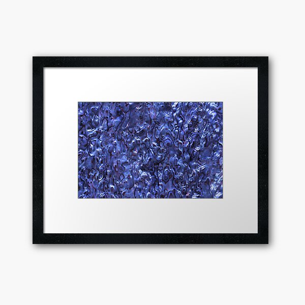 Abalone Shell | Paua Shell | Seashell Patterns | Sea Shells | Deep Blue Tint | Framed Art Print