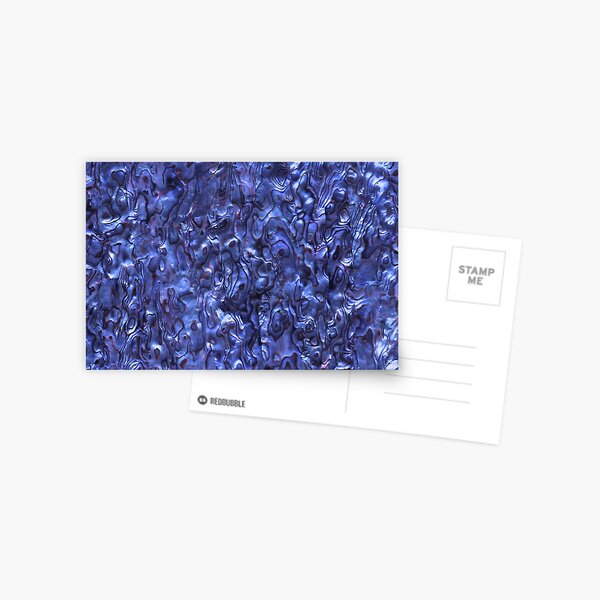 Abalone Shell | Paua Shell | Seashell Patterns | Sea Shells | Deep Blue Tint | Postcard