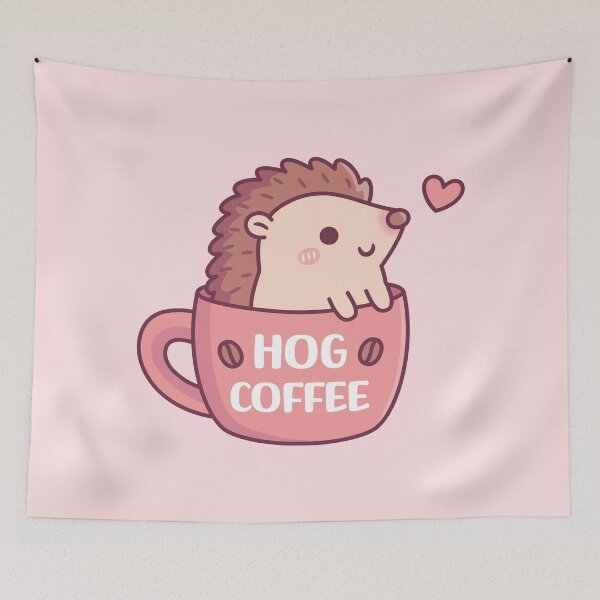 Item preview, Cute Hedgehog In Mug, Hog Coffee Funny designed and sold by rustydoodle.