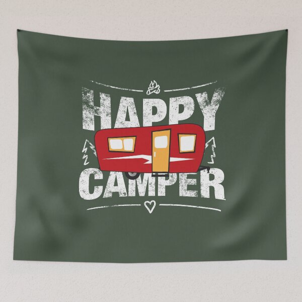 Item preview, Retro Happy Camper Trailer Camp Camping designed and sold by DOODL.
