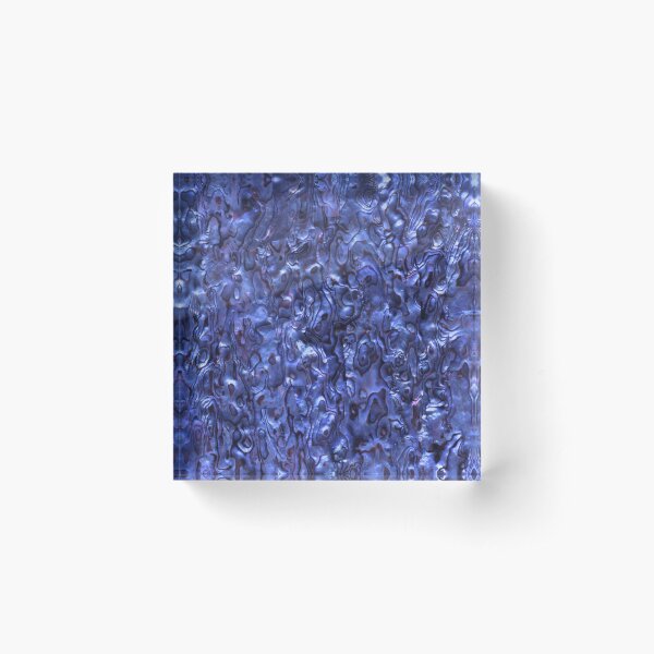 Abalone Shell | Paua Shell | Seashell Patterns | Sea Shells | Deep Blue Tint | Acrylic Block