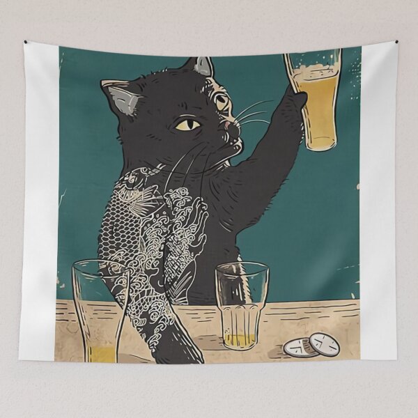 Item preview, Black Cat Tell Me Drink designed and sold by bovytred.