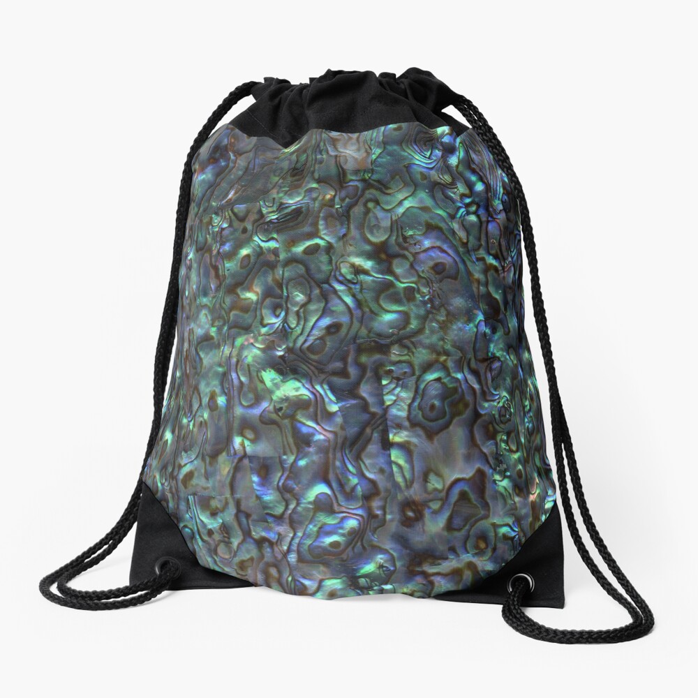 Abalone Shell | Paua Shell | Seashell Patterns | Sea Shells | Natural | Drawstring Bag
