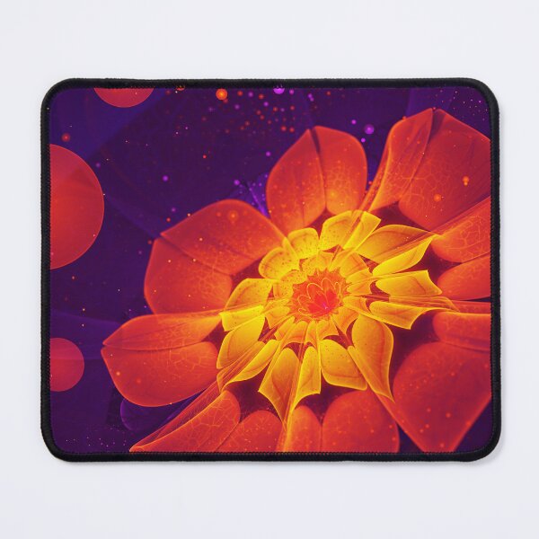Item preview, Royal Blue, Red, and Yellow Fractal Gerbera Daisy designed and sold by San Jaya Prime.