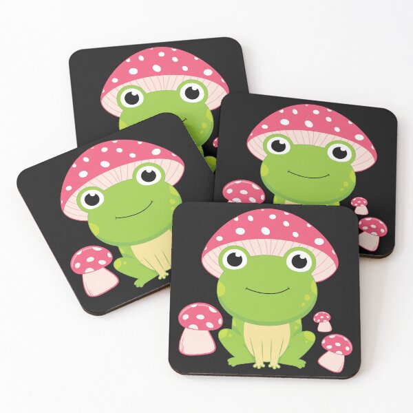 Item preview, cute frog with mushroom hat designed and sold by hieuhieustore.