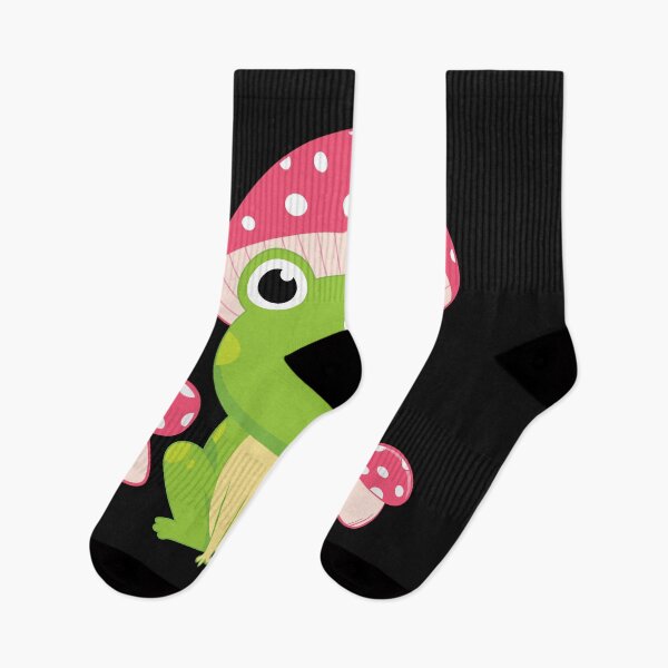Item preview, cute frog with mushroom hat designed and sold by hieuhieustore.