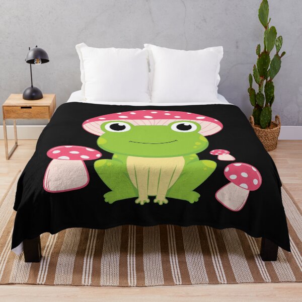 Item preview, cute frog with mushroom hat designed and sold by hieuhieustore.