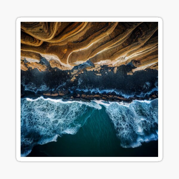 Item preview, aerial view ocean wave and beach photography. nature landscape 12 designed and sold by ShopThousand.