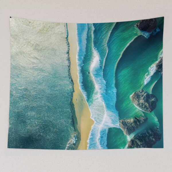Item preview,  aerial view ocean wave and beach photography. nature landscape 13 designed and sold by ShopThousand.