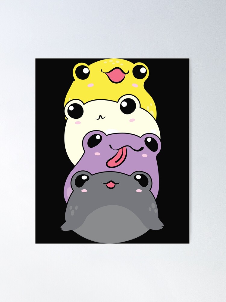 cute kawaii frog Poster for Sale by hieuhieustore