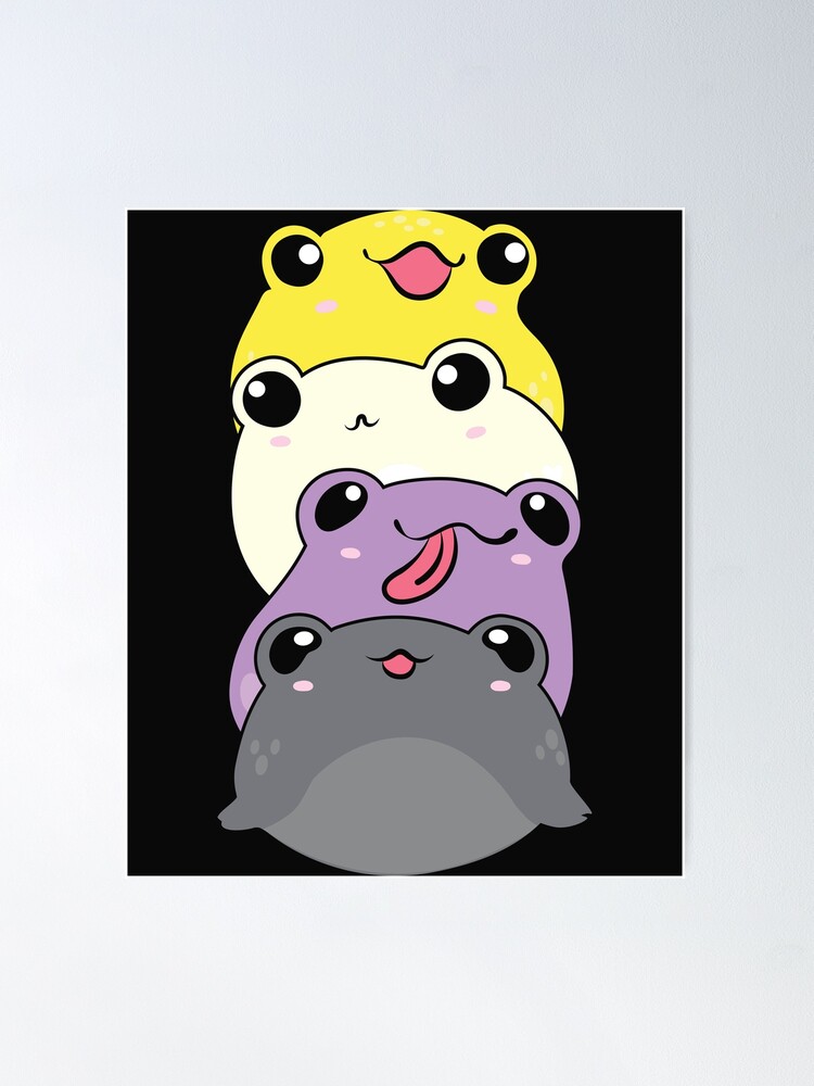 Cute Kawaii Frog Poster for Sale by kevsdesigns