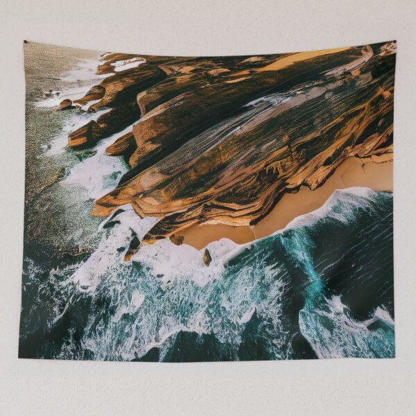 Item preview, aerial view ocean wave and beach photography. nature landscape 15 designed and sold by ShopThousand.