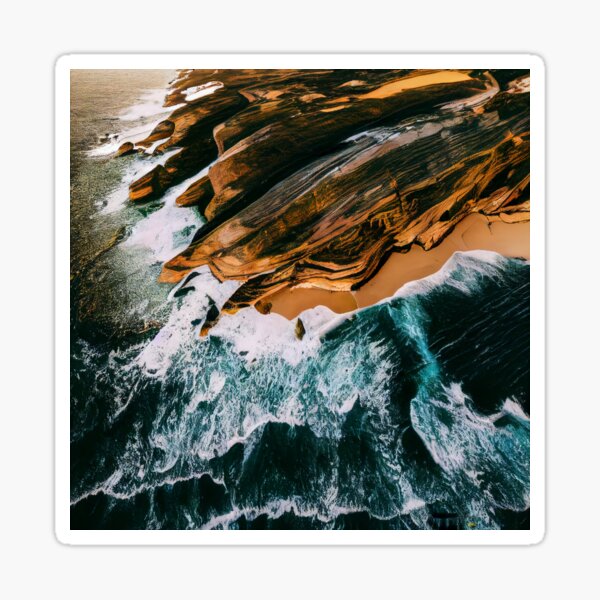 Item preview, aerial view ocean wave and beach photography. nature landscape 15 designed and sold by ShopThousand.