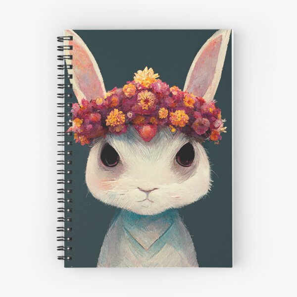 Item preview, Portrait Of A Cute Rabbit Floral Wreath designed and sold by Pet Shelter.