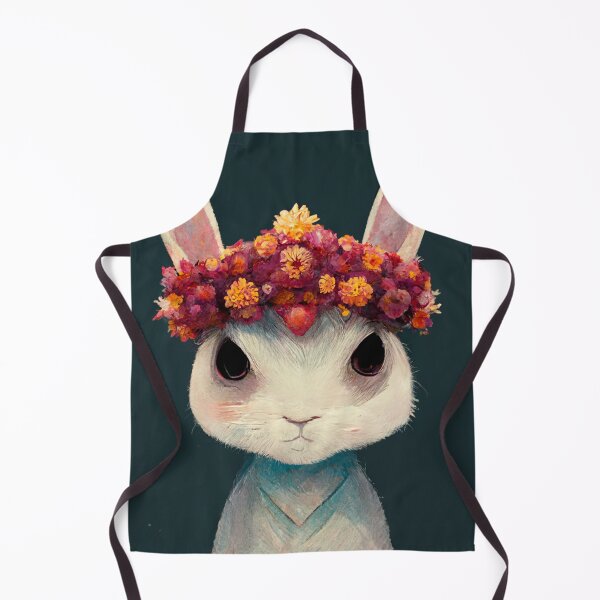 Item preview, Portrait Of A Cute Rabbit Floral Wreath designed and sold by Pet Shelter.