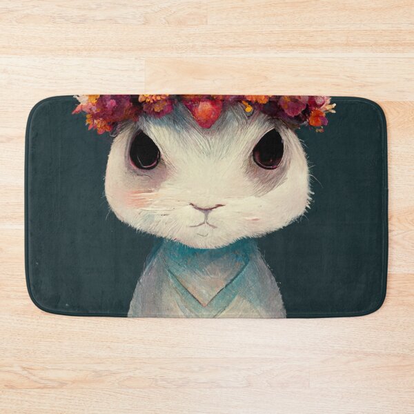 Item preview, Portrait Of A Cute Rabbit Floral Wreath designed and sold by Pet Shelter.