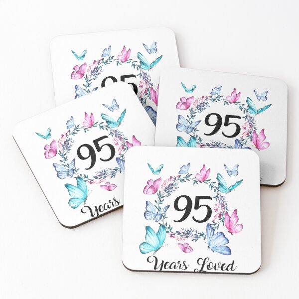 Item preview, 95 Year old birthday years loved for woman floral pattern designed and sold by ShakitaMa.