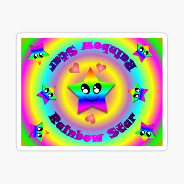 Item preview, Rainbow Star Red Hearts Trending Apparel Design designed and sold by ArtistBlueMFI.