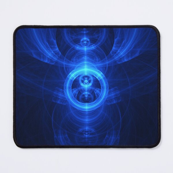 Item preview, Symbol of Purpose - Beautiful Blue Blown Glass Sapphire Fractal Circles designed and sold by San Jaya Prime.