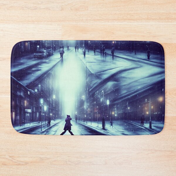 Item preview, Walking through the streets of a city on a cold winter day designed and sold by Dicoart.