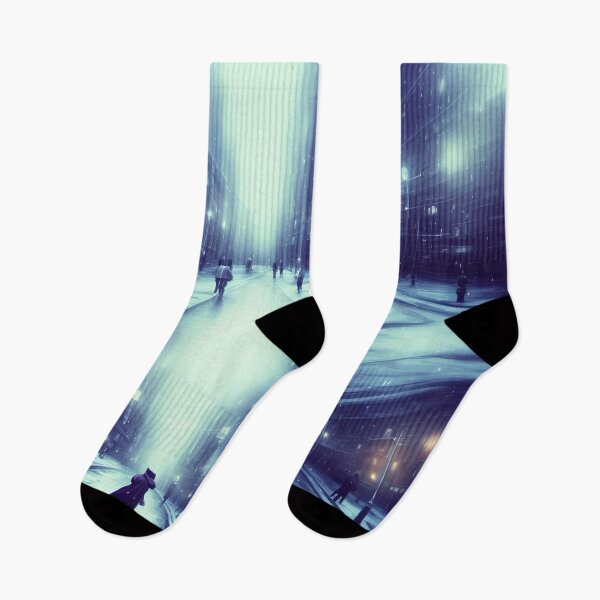 Item preview, Walking through the streets of a city on a cold winter day designed and sold by Dicoart.