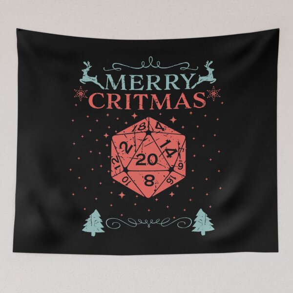 Item preview, Merry Critmas 20 Sided Dice RPG Christmas Holiday Board Game designed and sold by khnnakapitih.