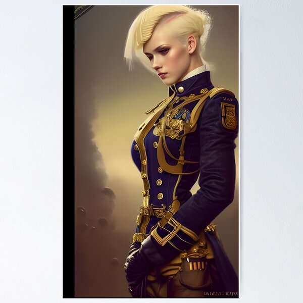 Wounded blonde steampunk Officer in Military Uniform Poster for Sale by  Eliteijr