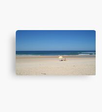 Nudist on the beach Canvas Print