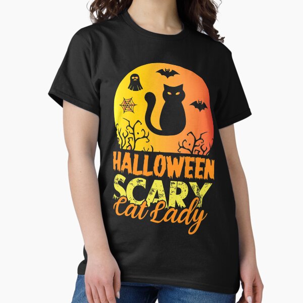 Happy Halloween Scary Cat Lady Classic T-Shirt