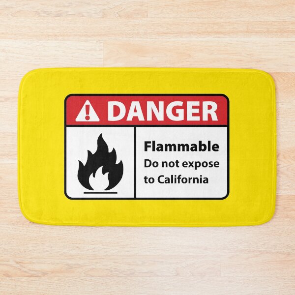 Item preview, Danger Flammable in California designed and sold by HeroShopFamily.
