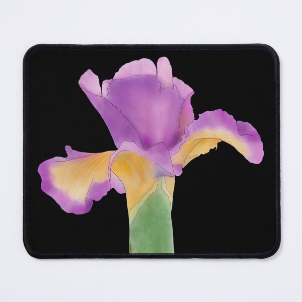 Item preview, Iris Flower Single with Black Background designed and sold by Mina Sakatani.