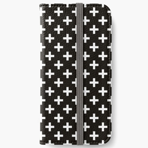 Crosses | Criss Cross | Swiss Cross | Hygge | Scandi | Plus Sign | Black and White | iPhone Wallet