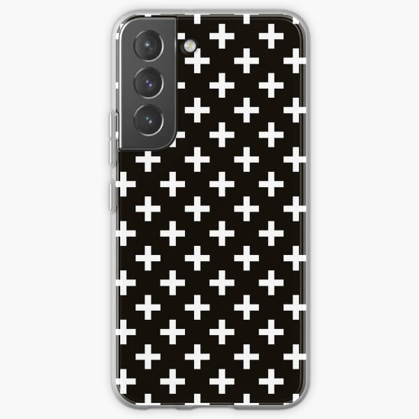 Crosses | Criss Cross | Swiss Cross | Hygge | Scandi | Plus Sign | Black and White | Samsung Galaxy Soft Case