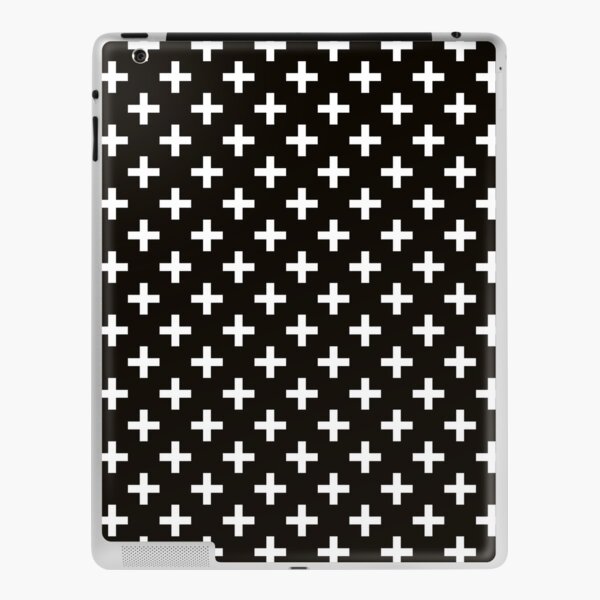 Crosses | Criss Cross | Swiss Cross | Hygge | Scandi | Plus Sign | Black and White | iPad Skin
