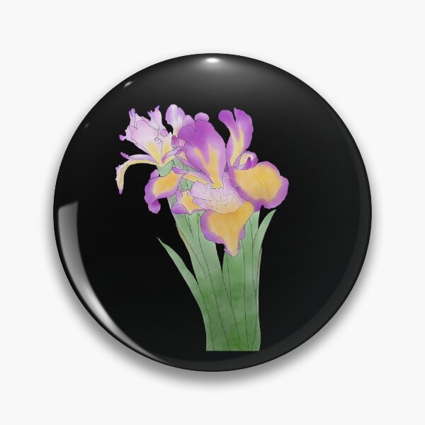 Item preview, Iris Flowers with Black Background designed and sold by Mina Sakatani.