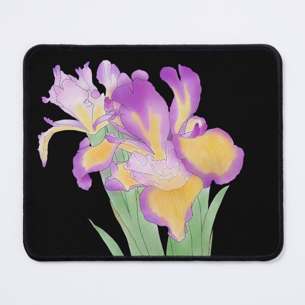 Item preview, Iris Flowers with Black Background designed and sold by Mina Sakatani.