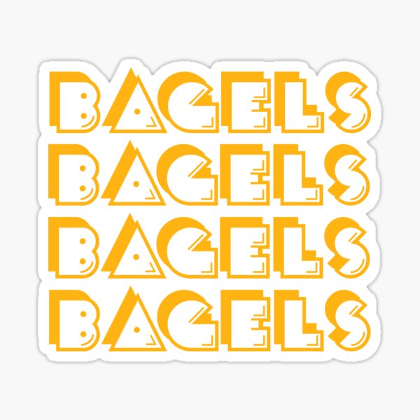 Bagels bagels bagels bagels words Sticker