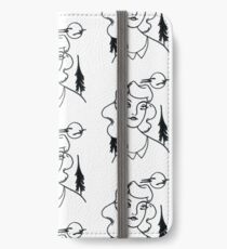 Halloween Girl - Black on white iPhone Wallet/Case/Skin