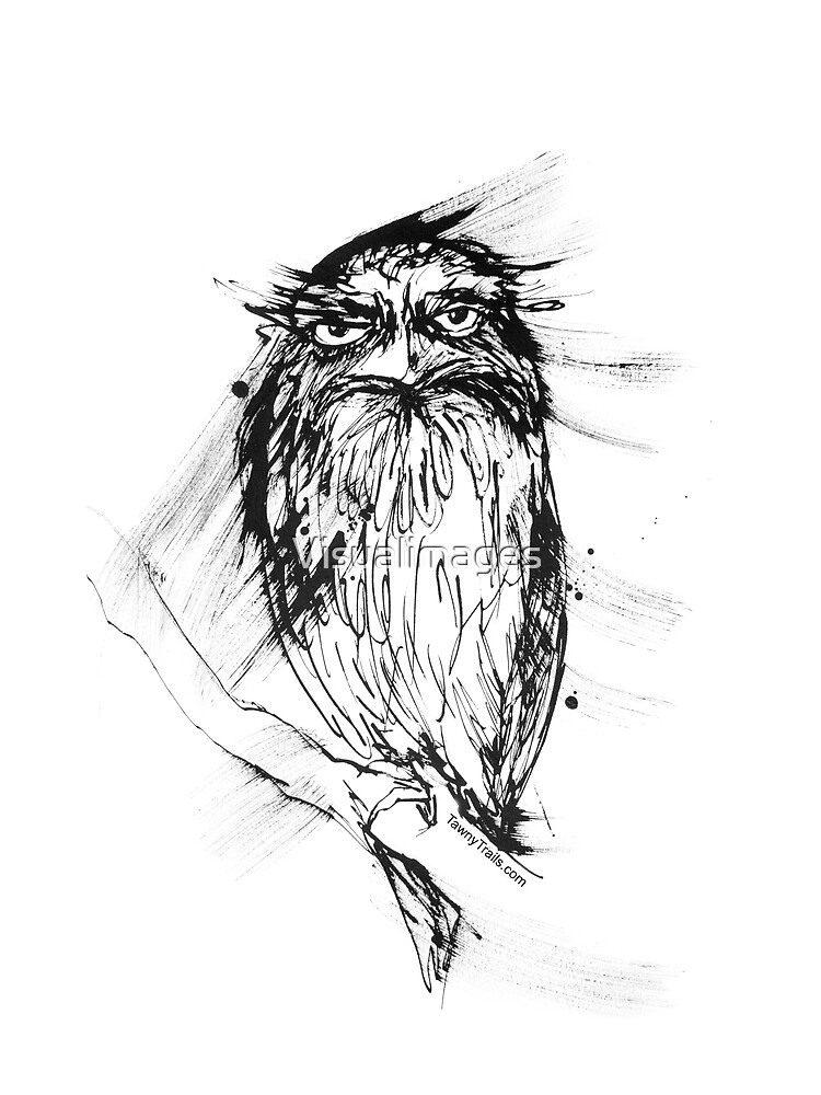 Thumbnail 5 of 5, Graphic T-Shirt, Seriously - One Tawny Frogmouth with attitude designed and sold by Visualimages.
