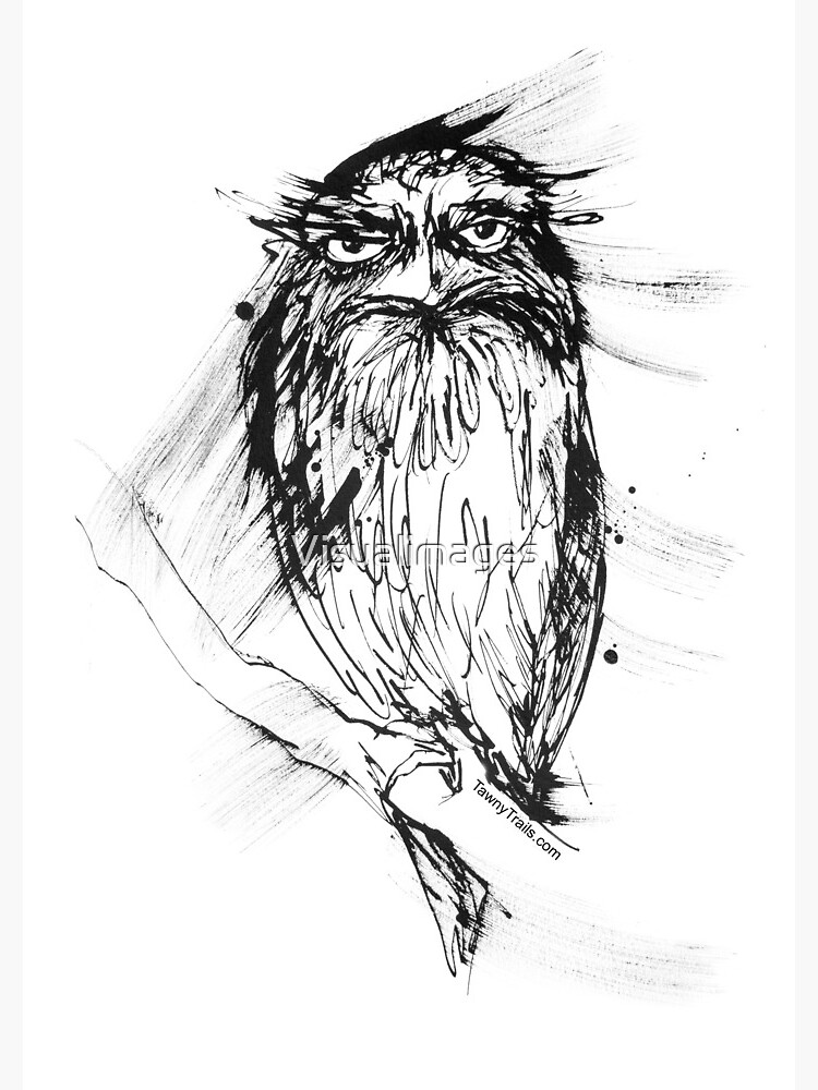 Thumbnail 3 of 3, Journal, Seriously - One Tawny Frogmouth with attitude designed and sold by Visualimages.
