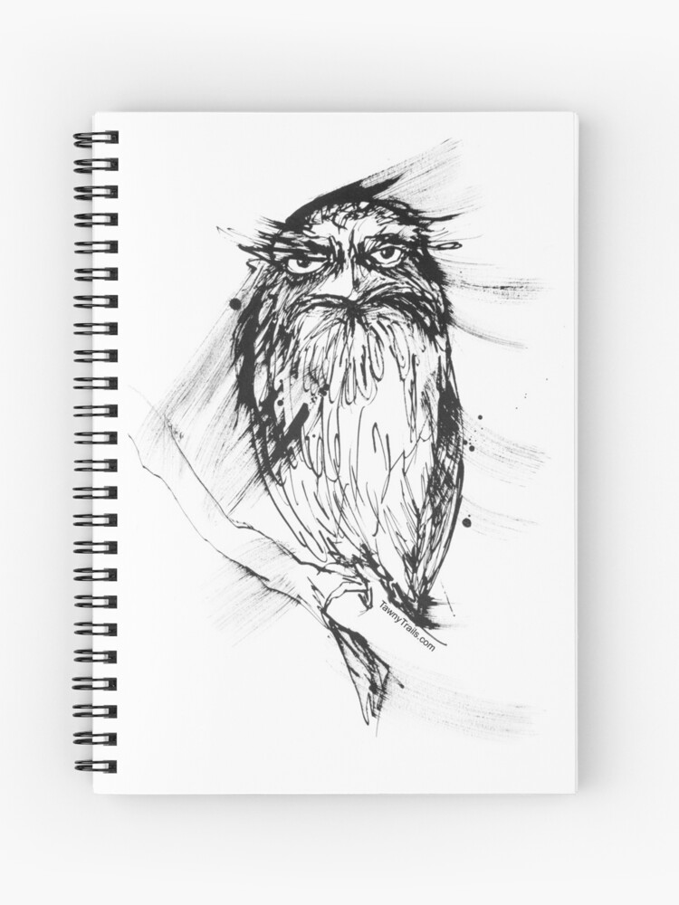 Thumbnail 1 of 3, Journal, Seriously - One Tawny Frogmouth with attitude designed and sold by Visualimages.