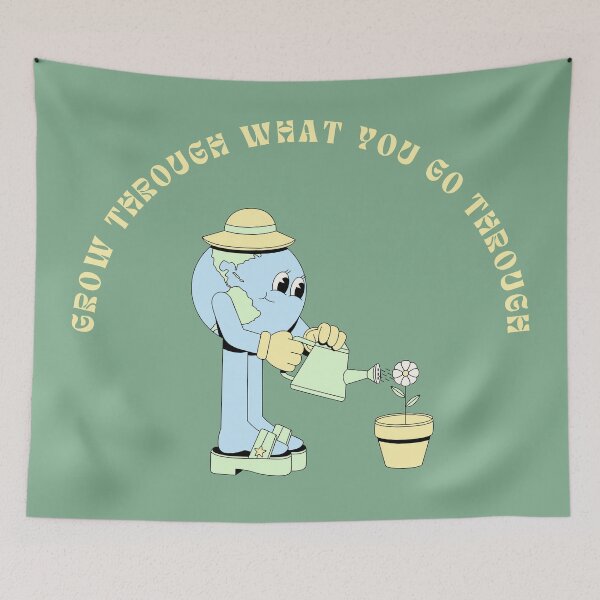 Item preview, Grow Through What You Go Through Retro Typography designed and sold by Freshfroot.