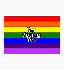 Rainbow Flag Vote Yes Photographic Print