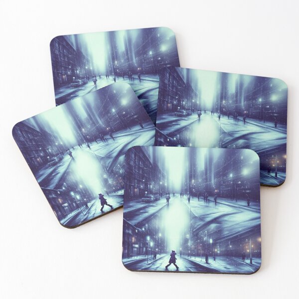 Item preview, Walking through the streets of a city on a cold winter day designed and sold by Dicoart.