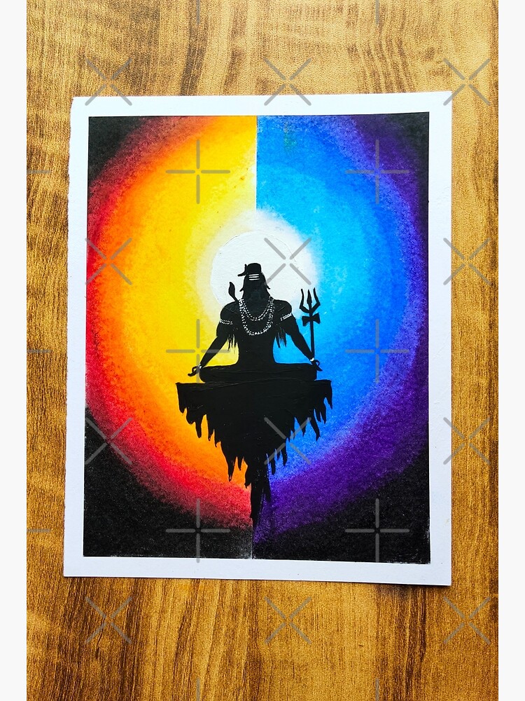 "Lord Shiva Oil Pastel Drawing " Poster for Sale by Artwthsks Redbubble