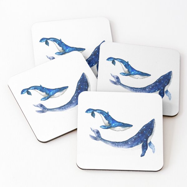 Item preview, Starry watercolour whales  designed and sold by Corinne Alexa Jackson.