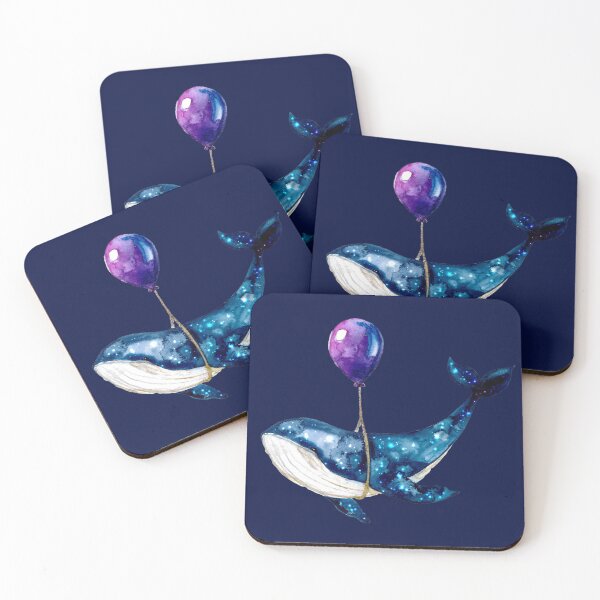 Item preview, Starry blue whale watercolour abstract illustration designed and sold by Corinne Alexa Jackson.