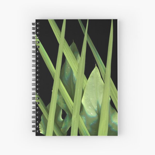 Leaf Garden Dark Botanical Spiral Notebook